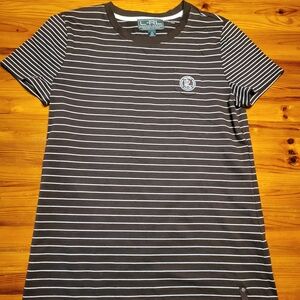 Lauren Ralph Lauren Fitted Brown and White Short Sleeve T-Shirt